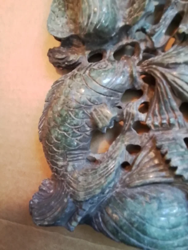 Rare Chinese Serpentine Carved Boulder image indicator(5)