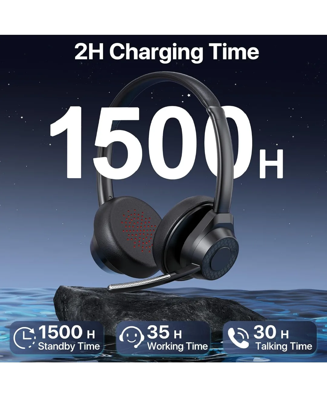 Wireless Headset with Noise Cancellation image indicator(4)