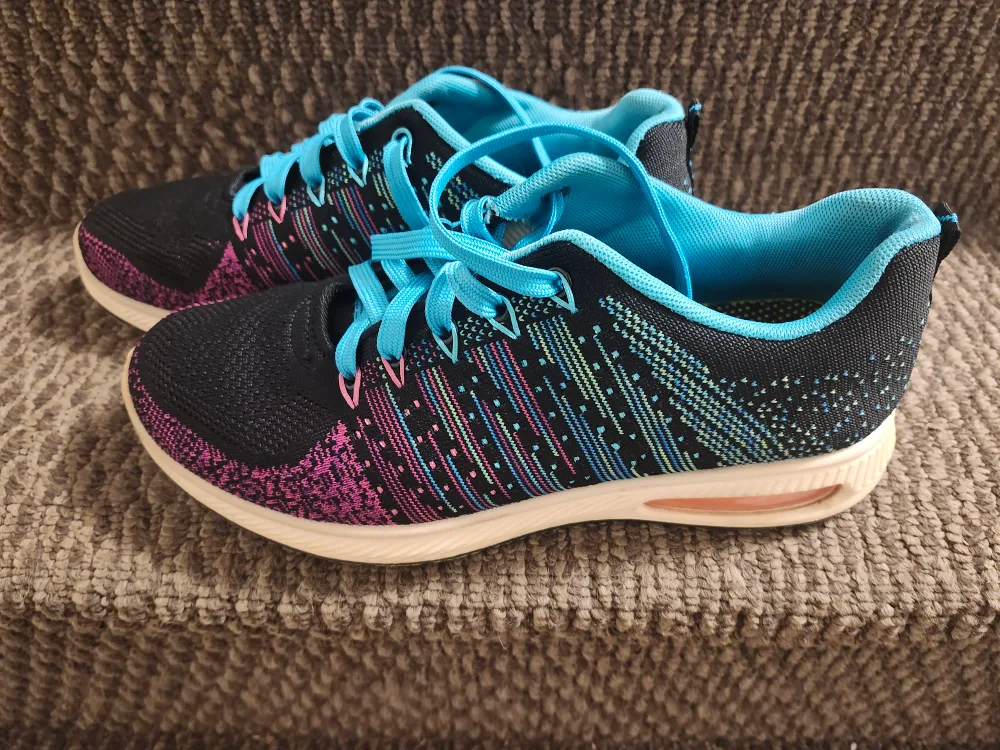 Athletic Sneakers - Black, Blue, & Pink image indicator(2)