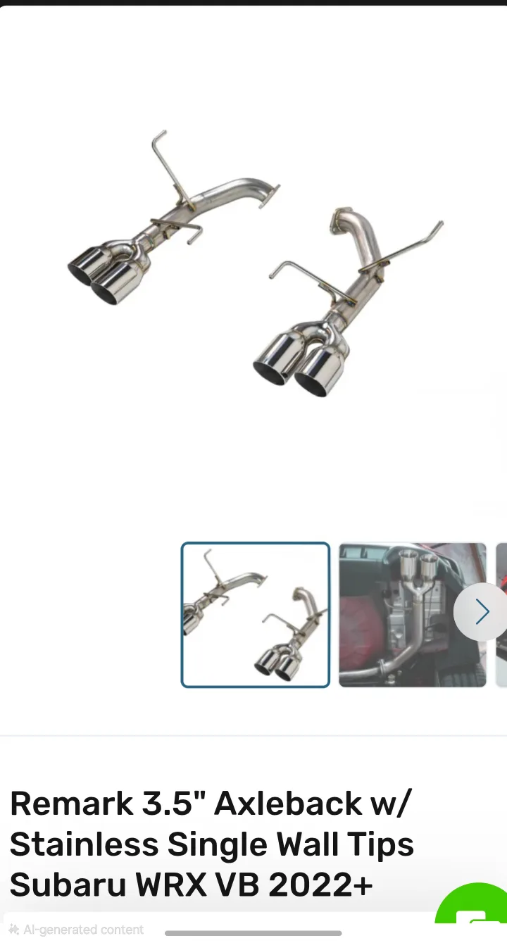 Remark Axleback 3.5" Tips Subaru WRX VB 2022+ thumbnail