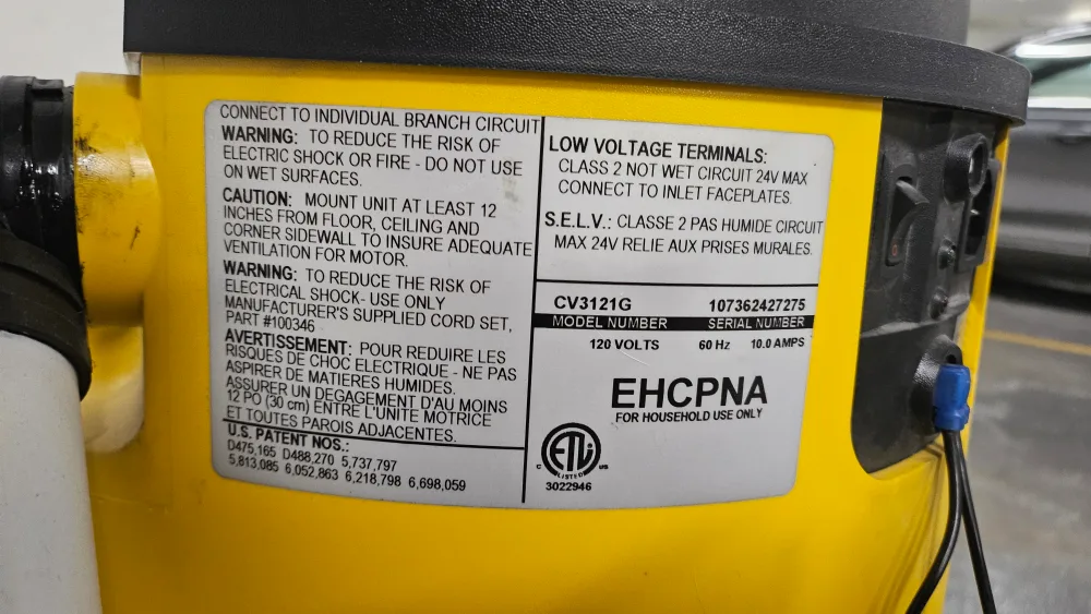 Eureka Premier 550 AW Central Vacuum image indicator(5)