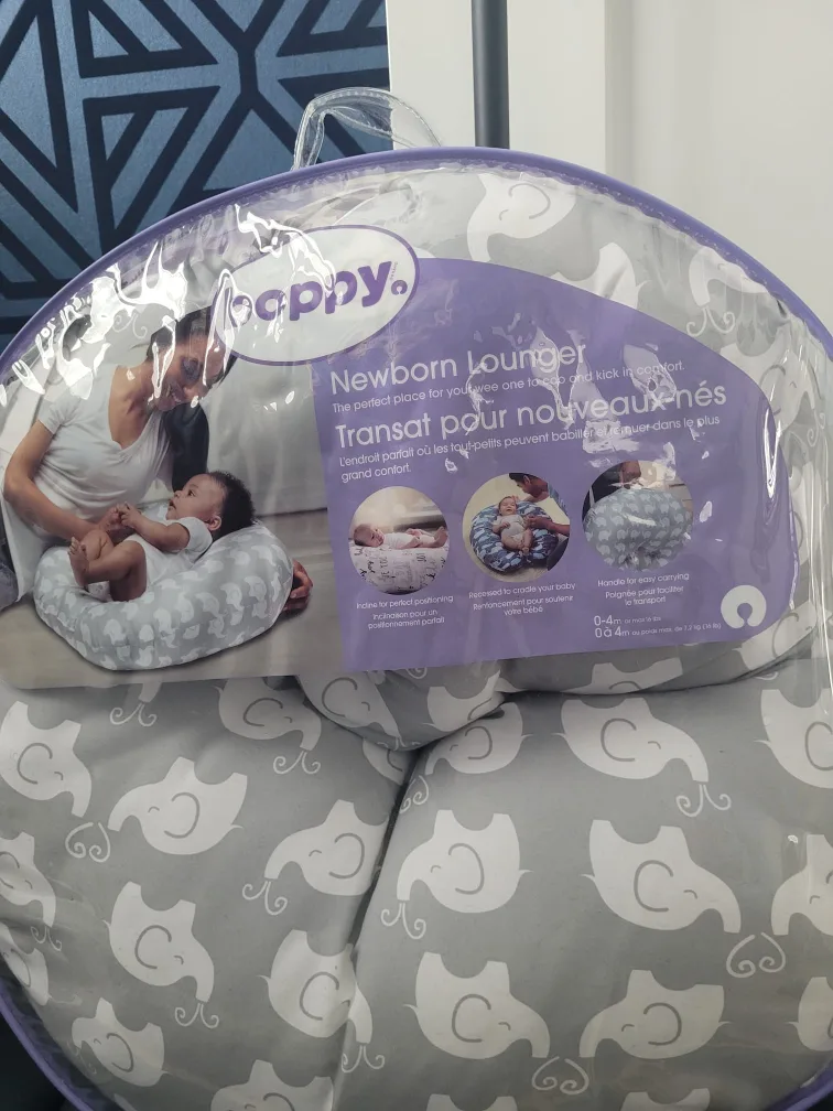 Boppy Newborn Lounger - Grey Elephant Print image indicator(2)