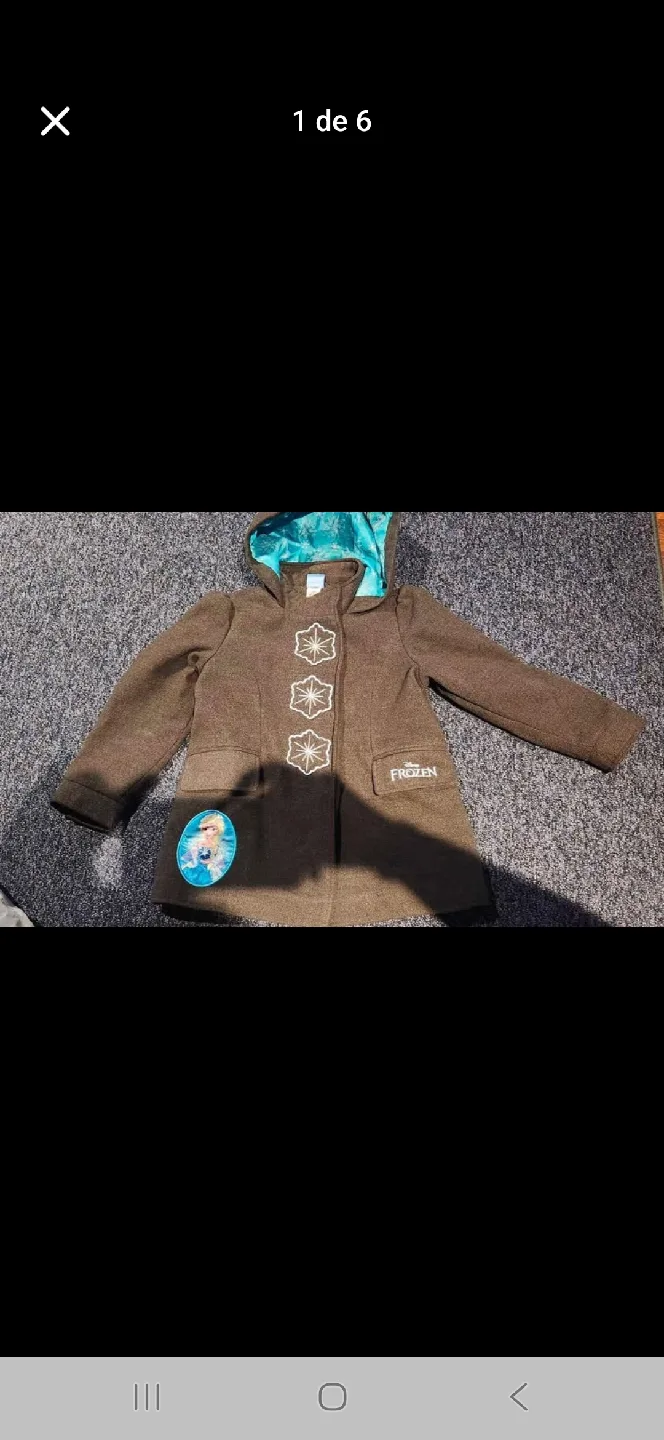 Disney Frozen Girls Wool Coat - Size 6 thumbnail