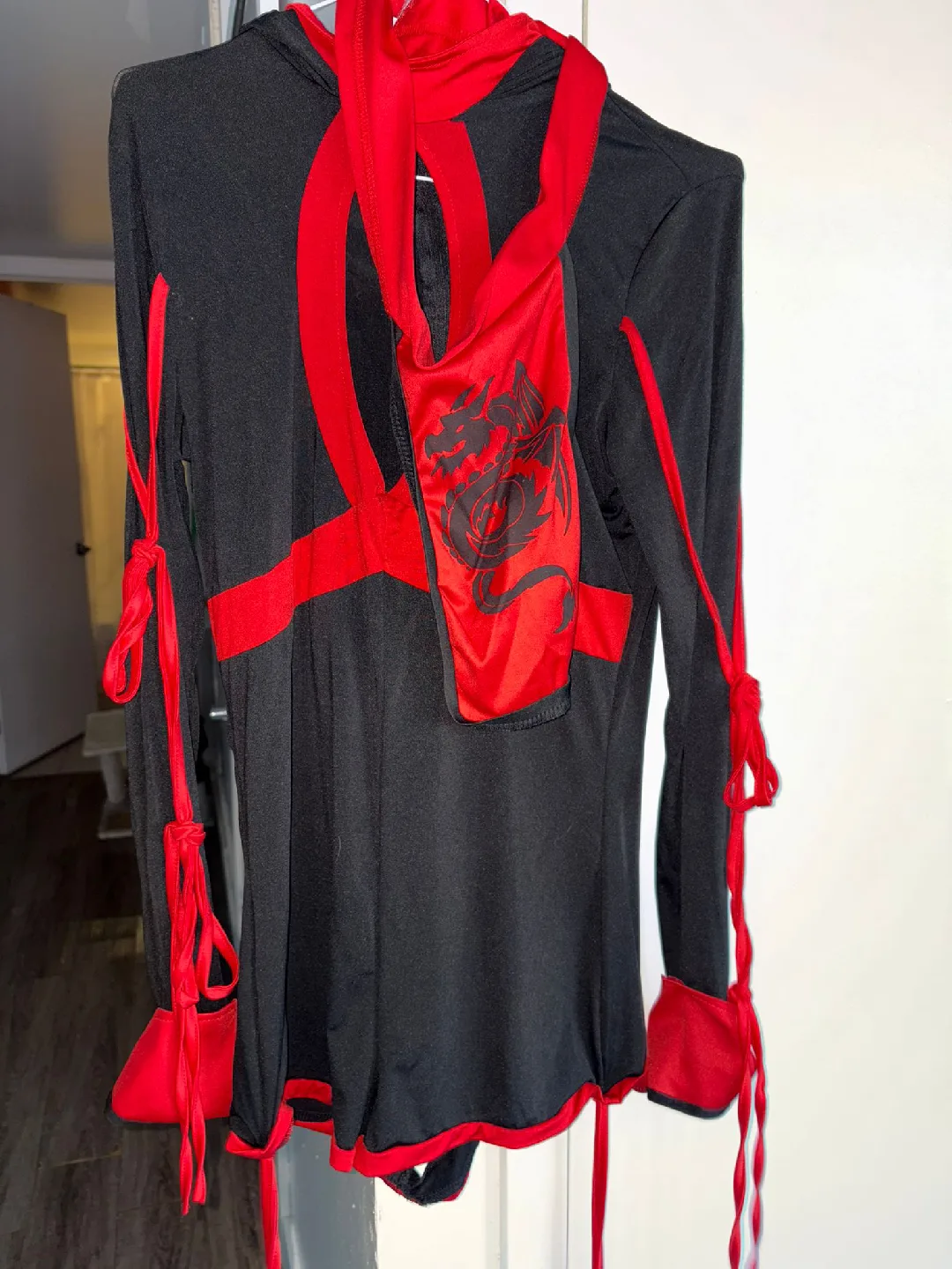 Black and Red ninja hollowen Costume thumbnail
