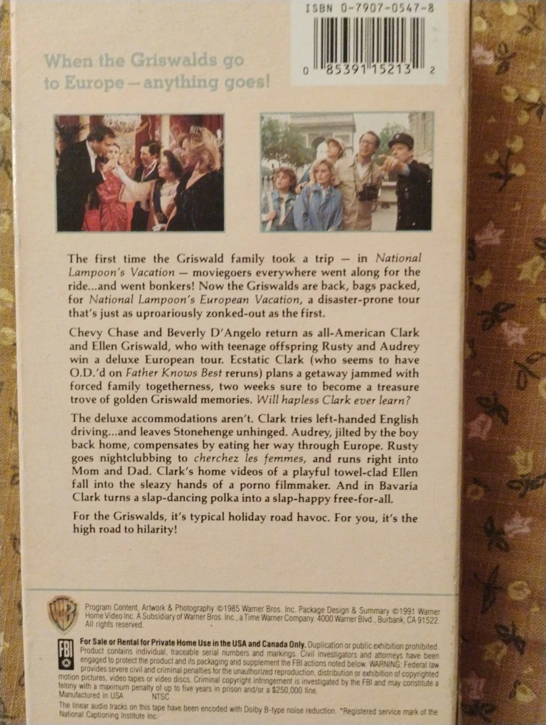 National Lampoon's European Vacation VHS Tape - photo 2