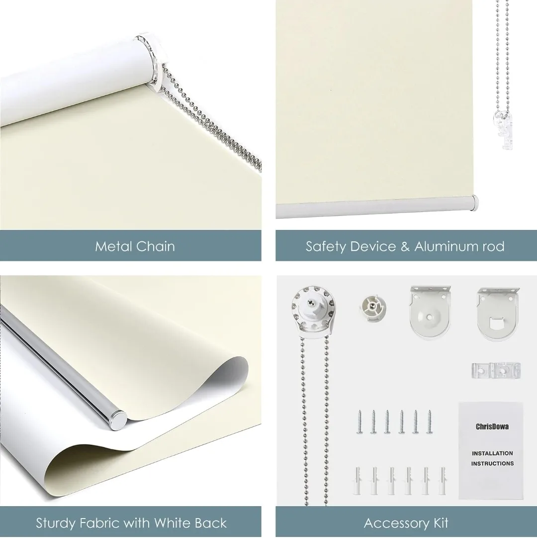 ChrisDowa Beige Blackout Roller Shade - New in Box! image indicator(4)