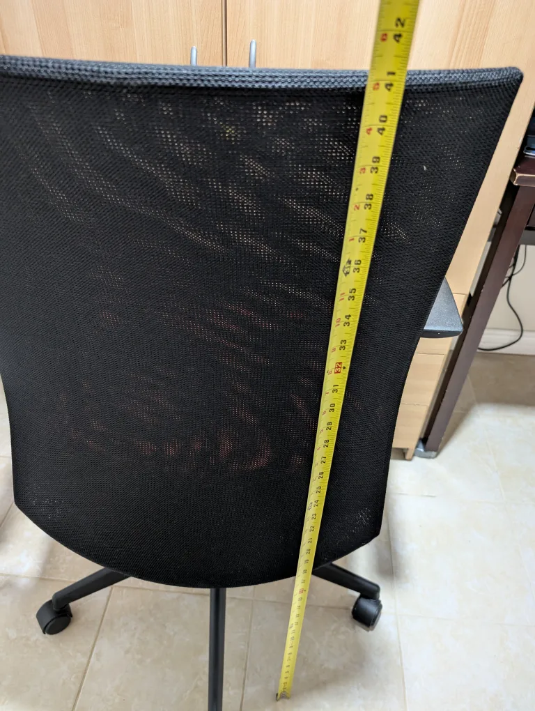 Office Chair - Red Orange Seat, Black Mesh Back image indicator(9)
