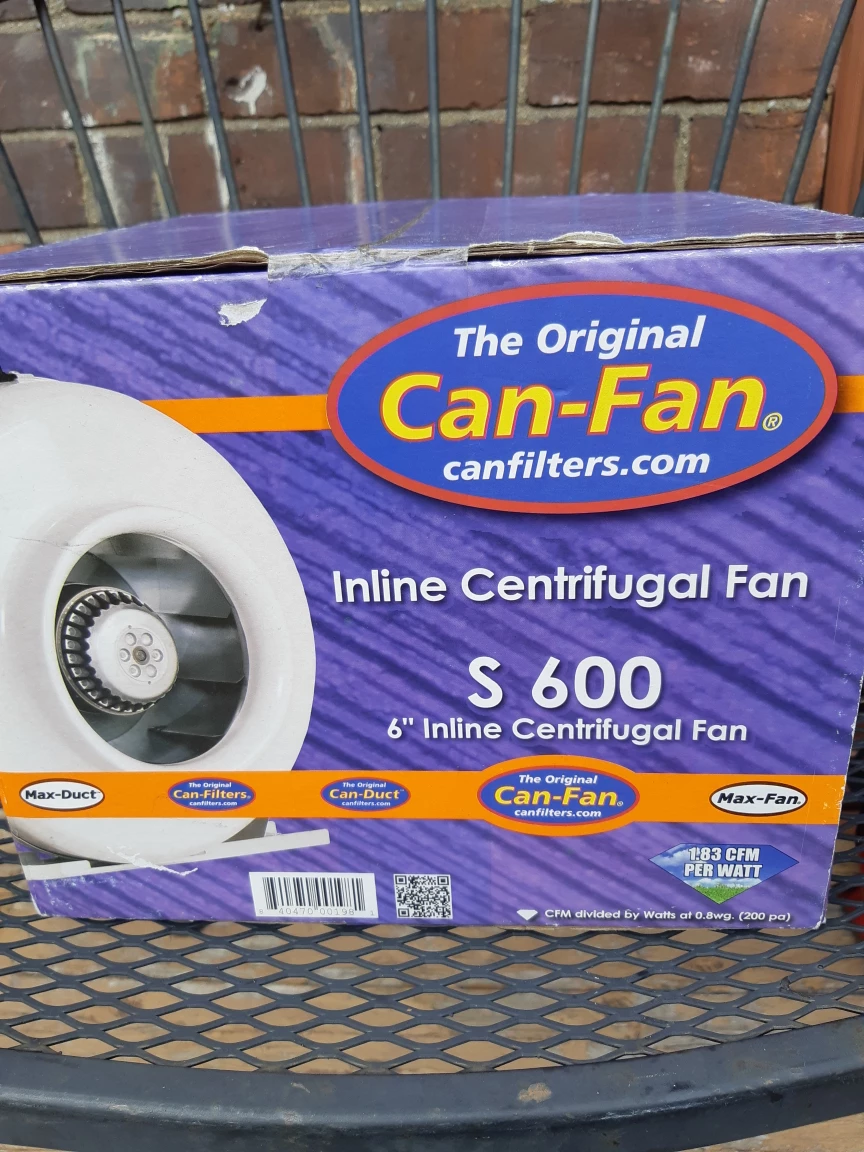 Can-Fan S 600 6" hydroponics Inline Fan brand new in box