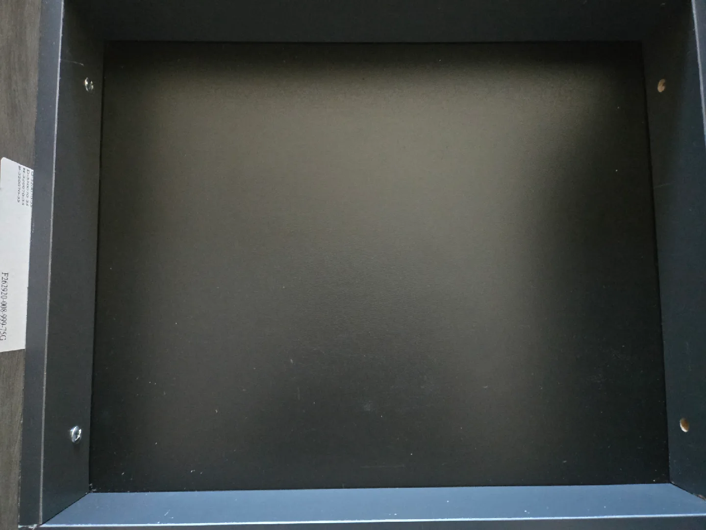 Brand new assembled Grey Woodgrain Desk with Drawers image indicator(8)