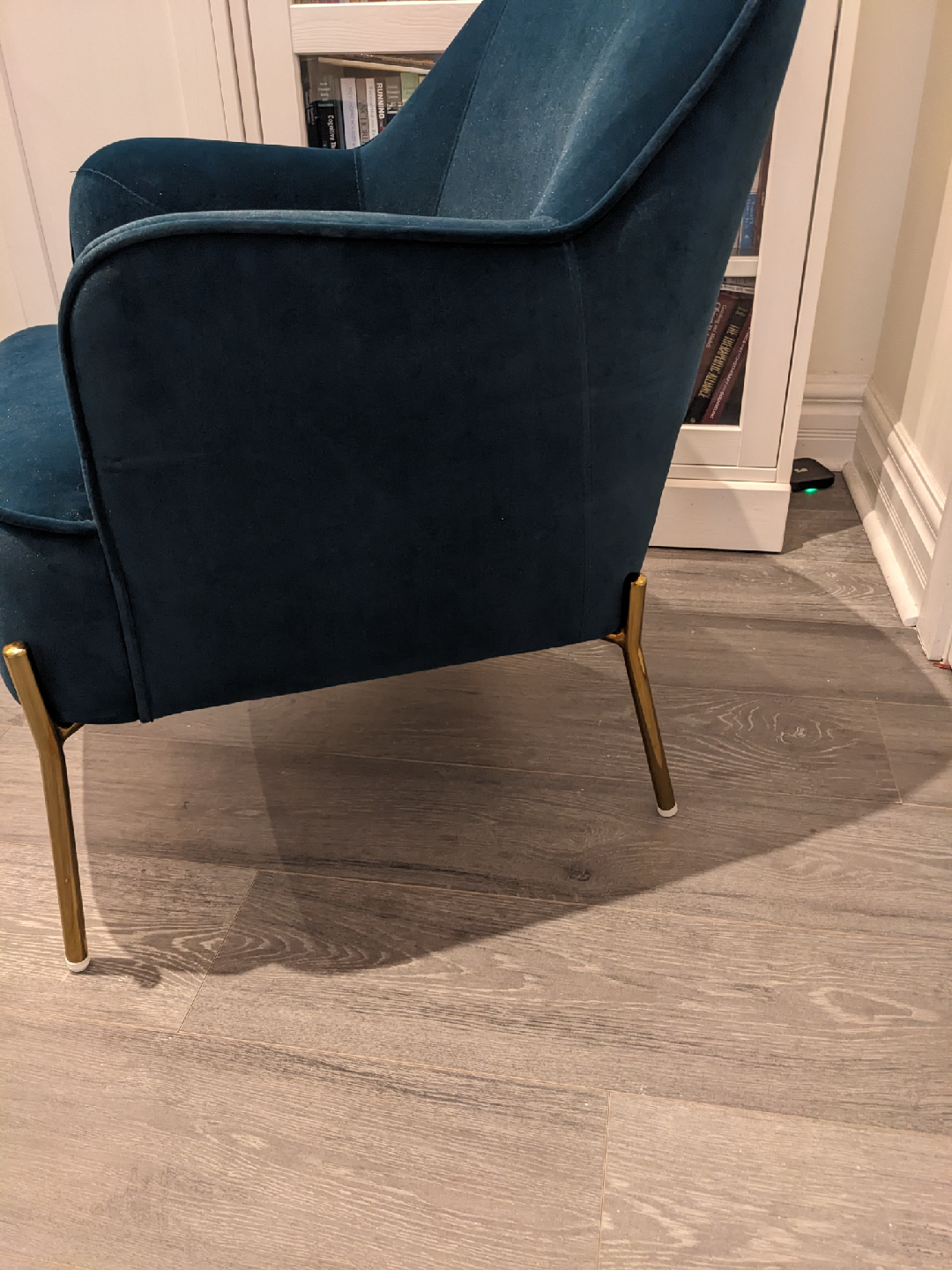 Teal Velvet Accent Chair - photo 2