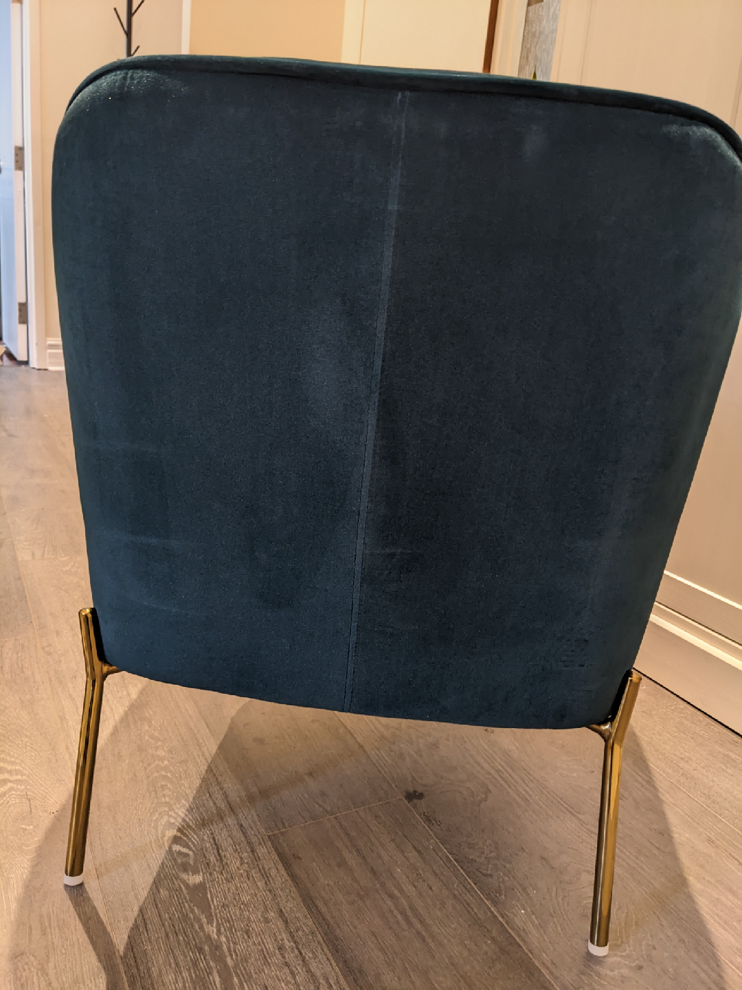 Teal Velvet Accent Chair - photo 4