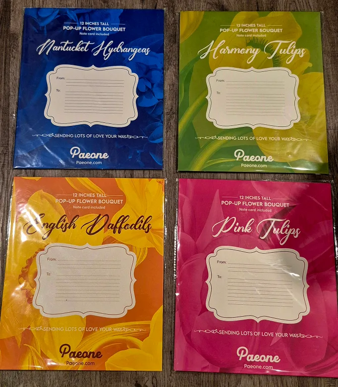 Paper Flower Bouquet 3D Popup Greeting Cards. 4 choices  New image indicator(9)