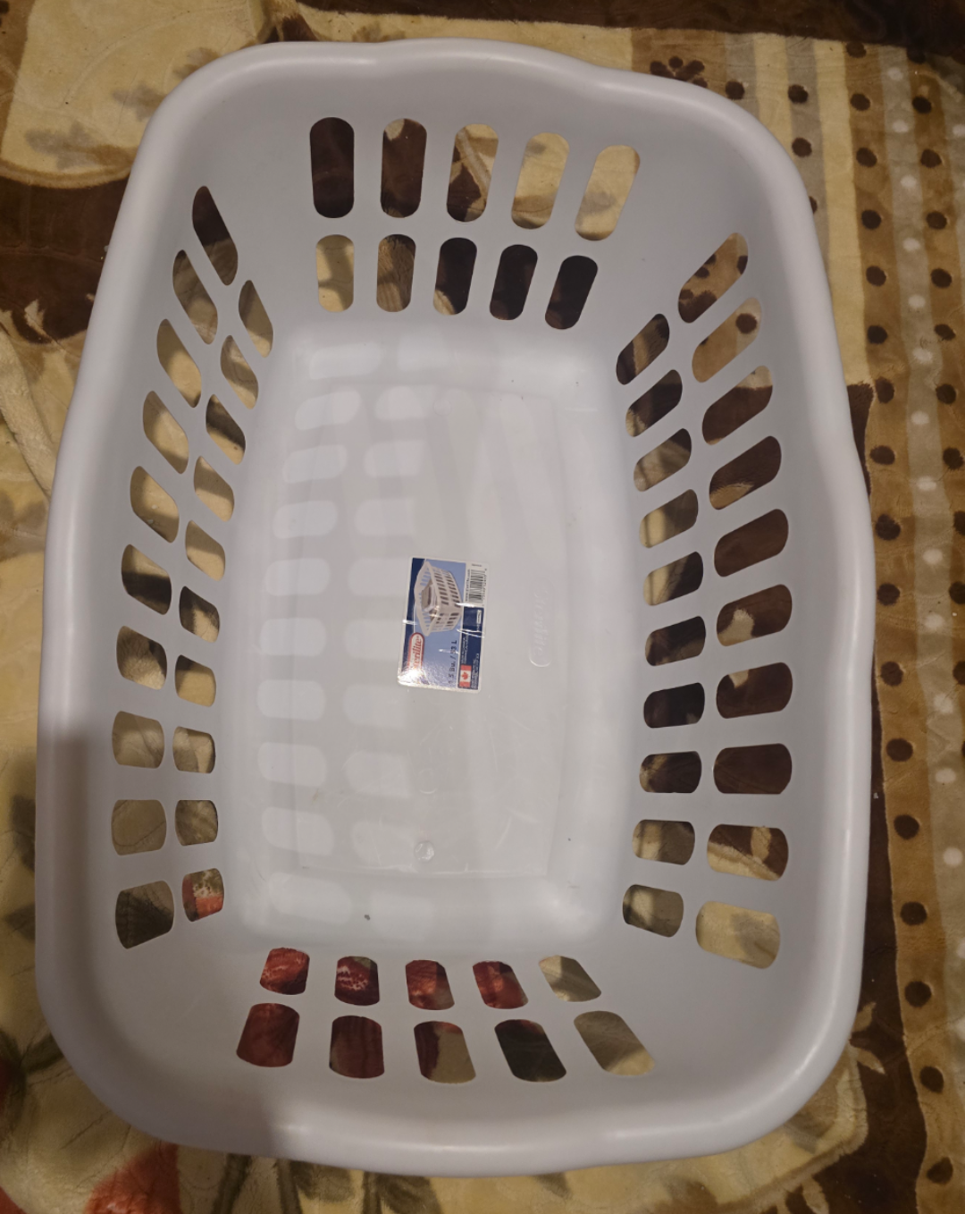 White Plastic Laundry Basket