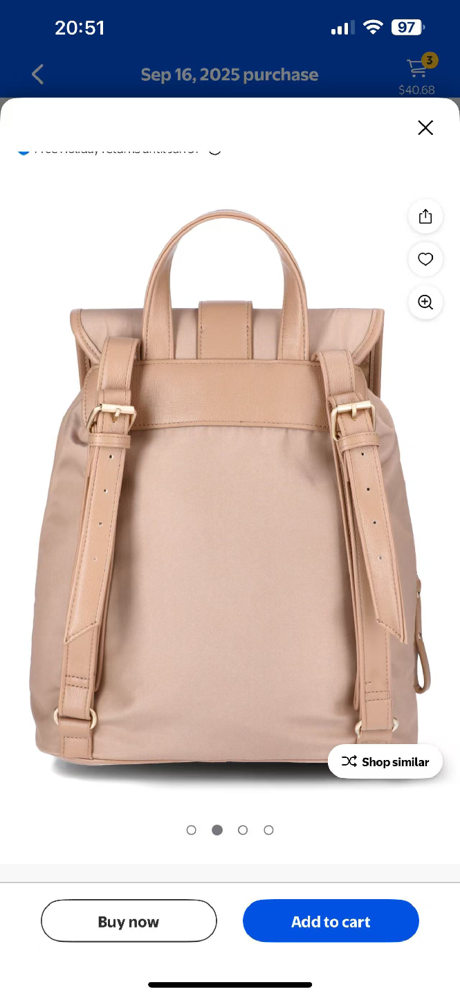 Beige Backpack