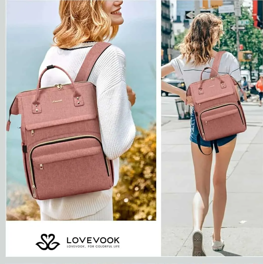 LOVEVOOK Diaper Bag Backpack - Rose thumbnail