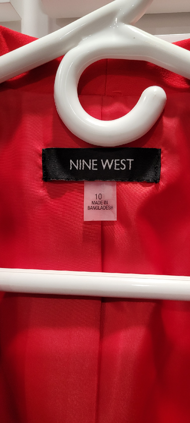 Nine West Red Cropped Blazer - Size 10 - photo 2