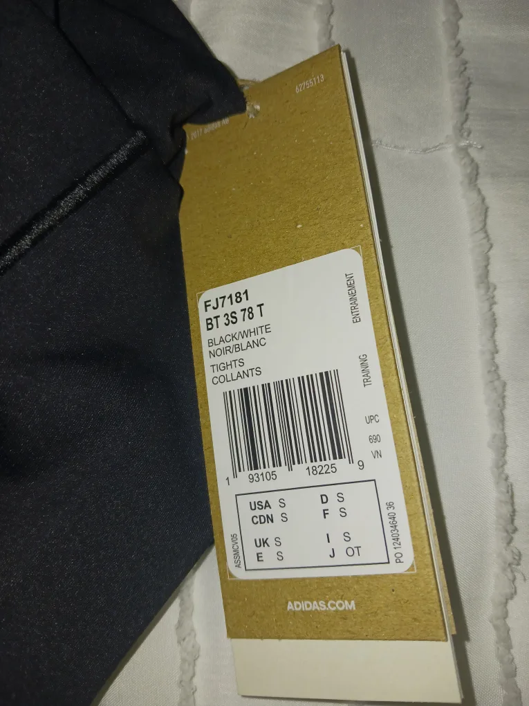 New Adidas BT 3S 78 T Training Tights - Size S image indicator(5)