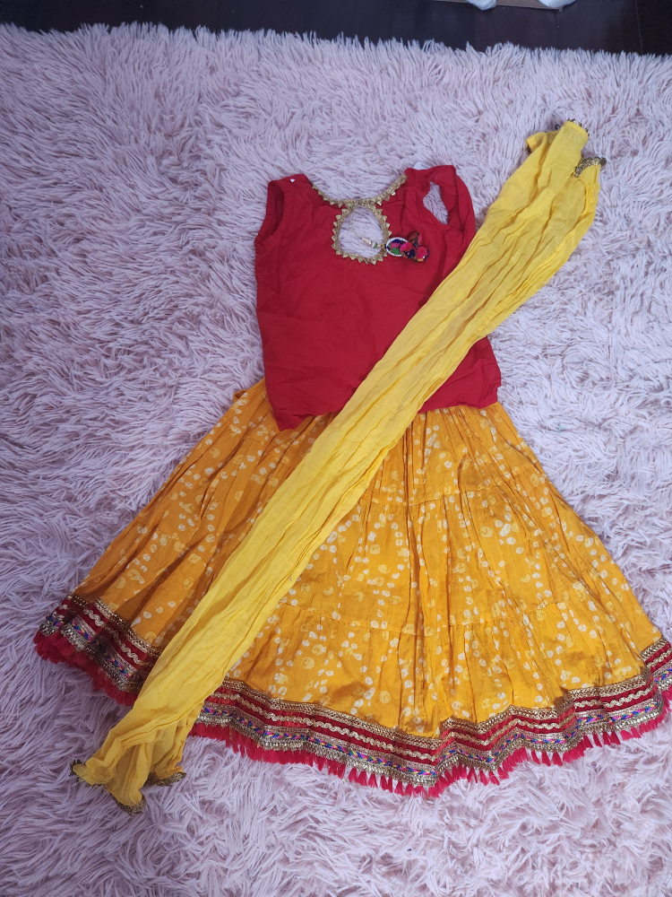 Kids' Indian Outfit - Red & Yellow - photo 2