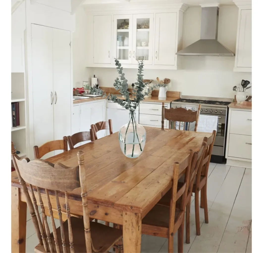 Glass Jug Vase 12" Tall, Flower Vase, Decorative Bottle for Home image indicator(4)