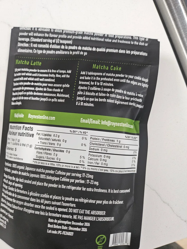 Roynest Premium Matcha Powder - Organic Ground image indicator(2)