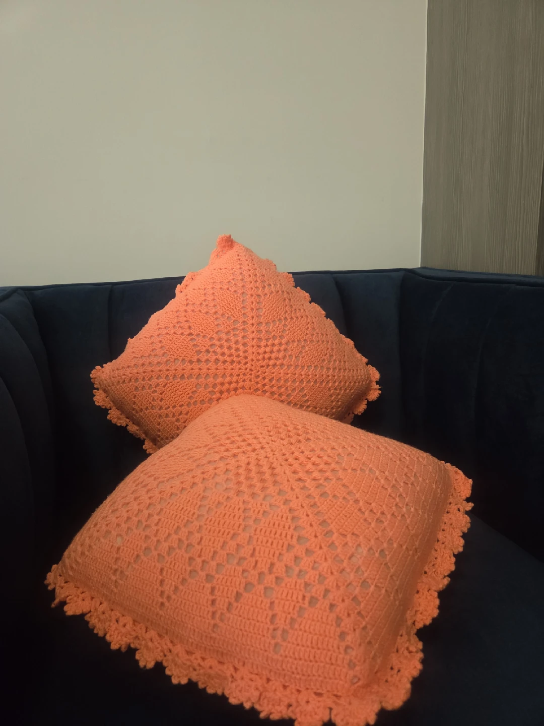 Handmade Crochet Throw Pillows - Set of 6