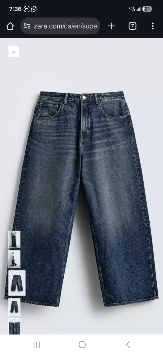 Zara Wide Leg Jeans - Size 42 image indicator(2)