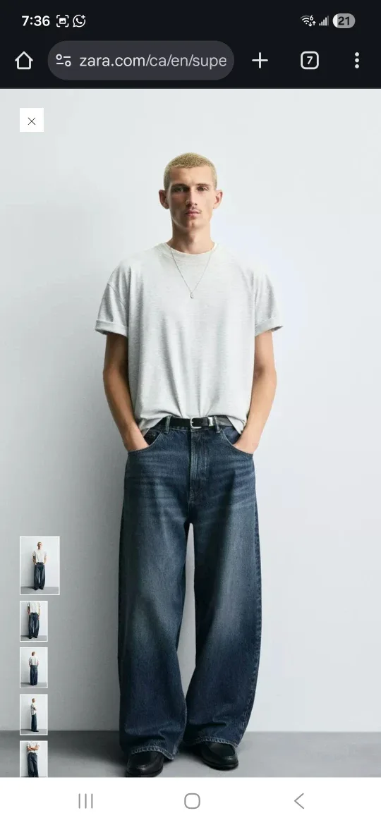 Zara Wide Leg Jeans - Size 42 image indicator(3)