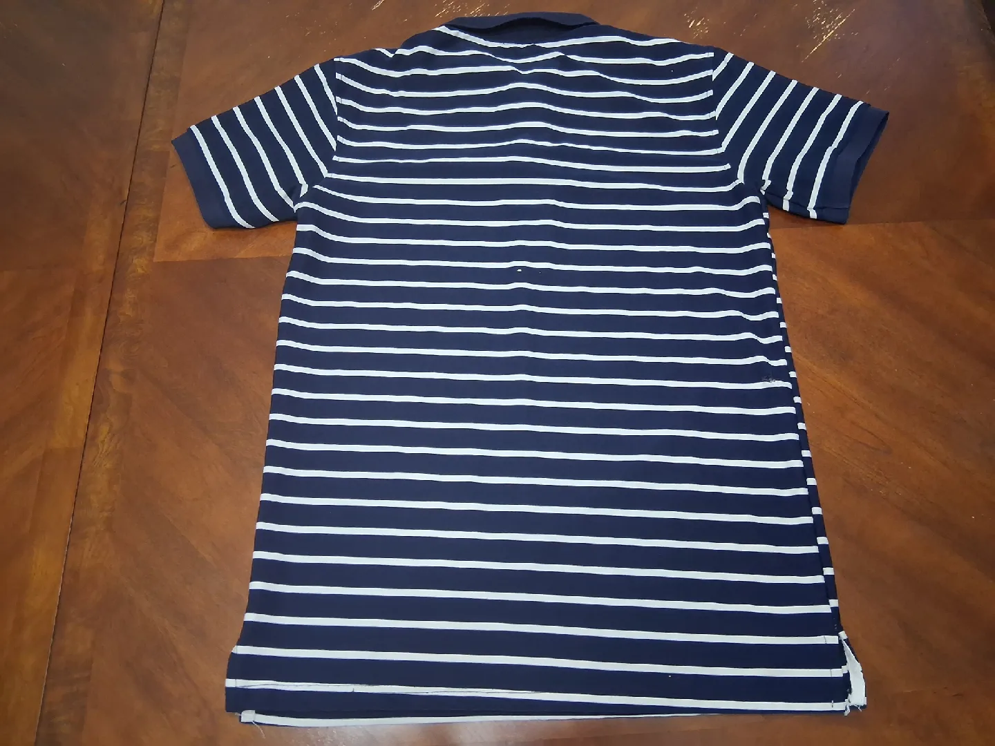 Striped Polo Shirt - Navy & White thumbnail
