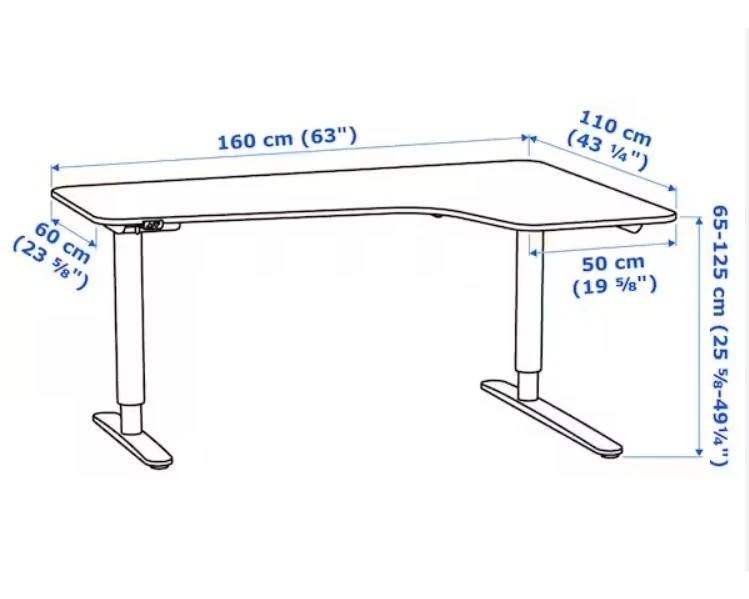IKEA Bekant White Corner Desk - Left - photo 2