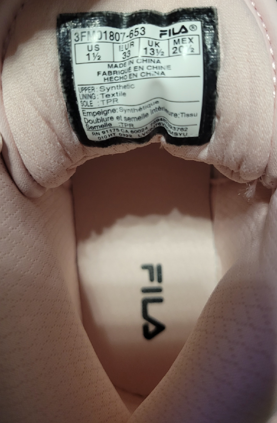 New Fila F123 High Top Sneakers - Size 1.5 - photo 2