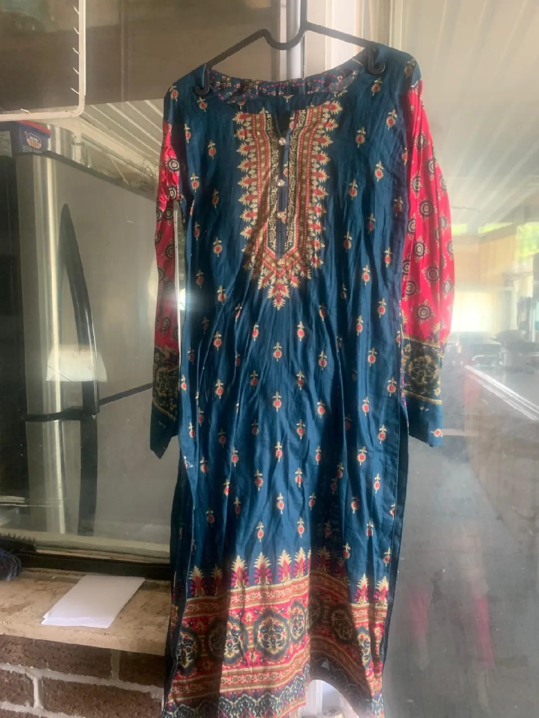 Floral Print 2 Piece Kurti and Bottom Dress, Size S-XL image indicator(8)