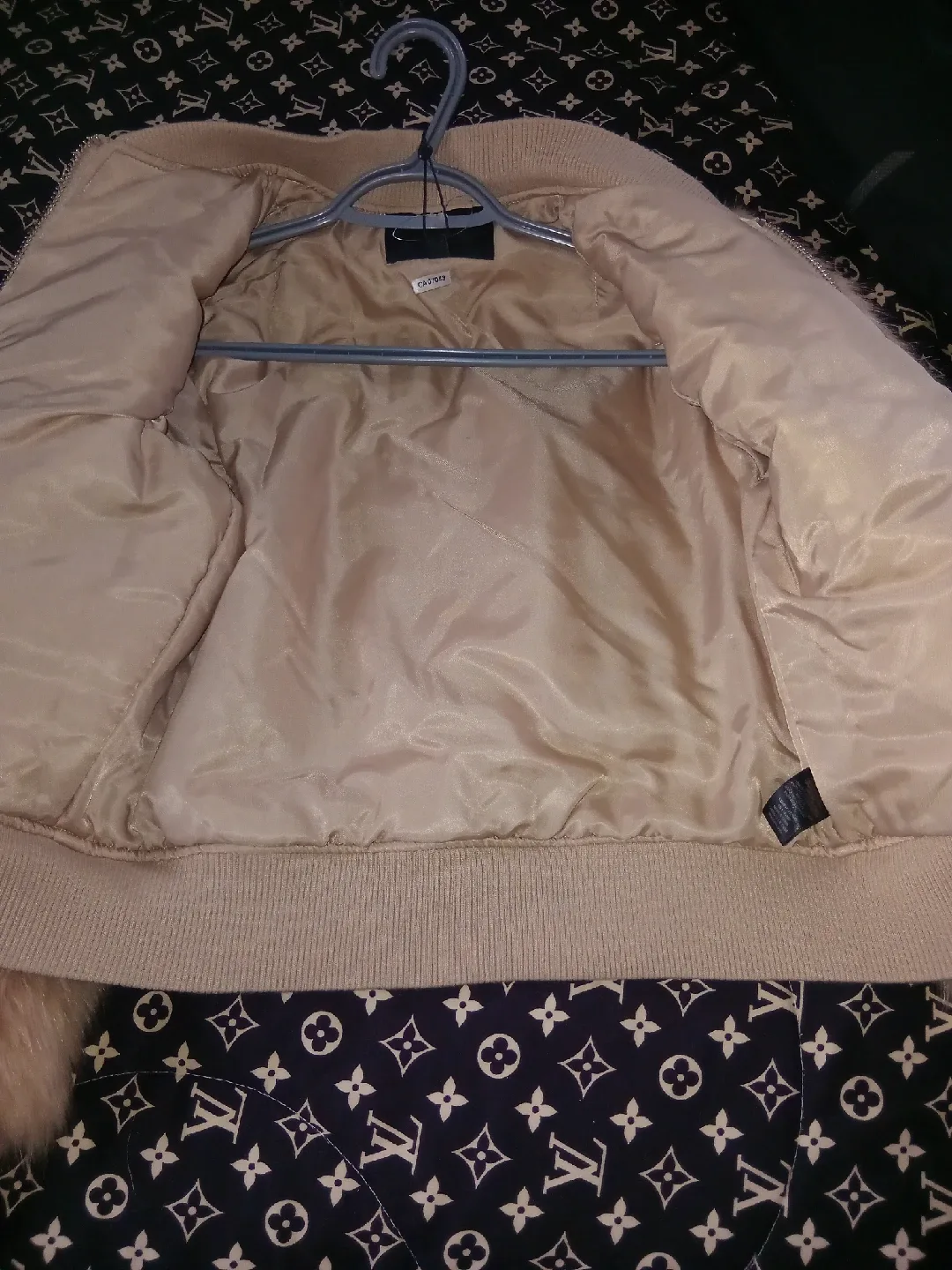 Kendall + Kylie Fur Sleeve Bomber Jacket image indicator(2)