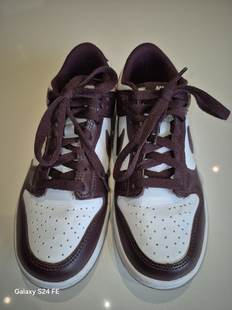 Nike Dunk Low Bordeaux White Youth Size 5.5Y