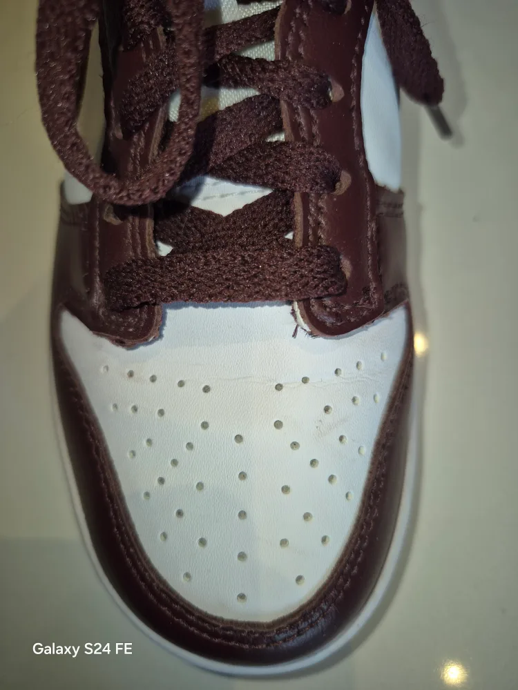 Nike Dunk Low Bordeaux White Youth Size 5.5Y image indicator(5)