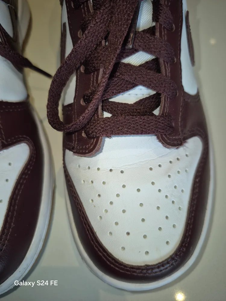 Nike Dunk Low Bordeaux White Youth Size 5.5Y image indicator(6)