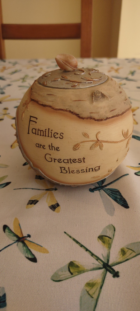 Decorative Candle Holder - 'Families are the Greatest Blessing' - photo 2
