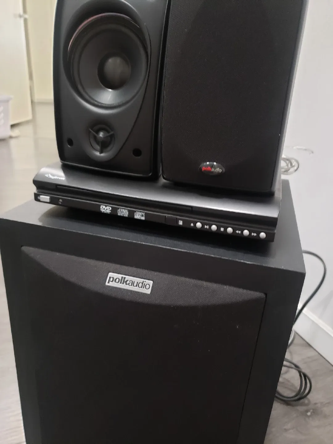 Audio equipment ( speakers , DVD , microphone image indicator(2)