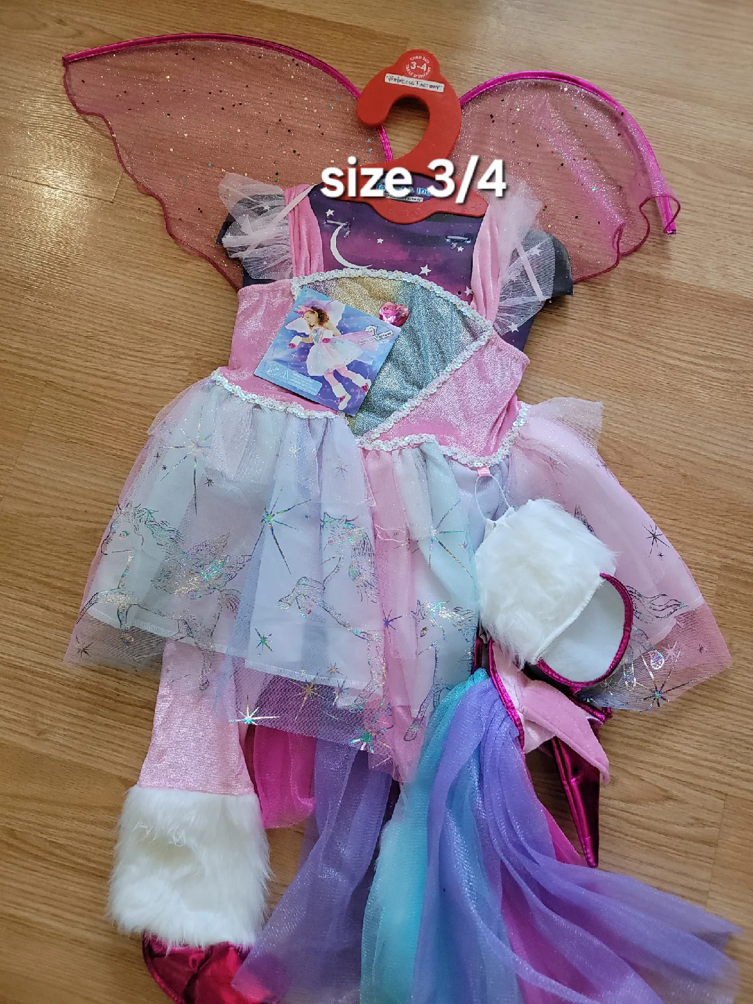 Rainbow Unicorn Costume Size 3/4 thumbnail