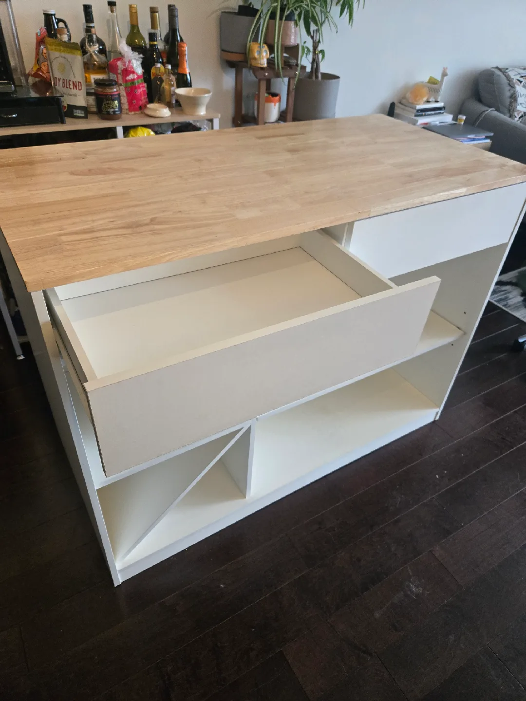 Kitchen Island with Butcher Block Top image indicator(2)