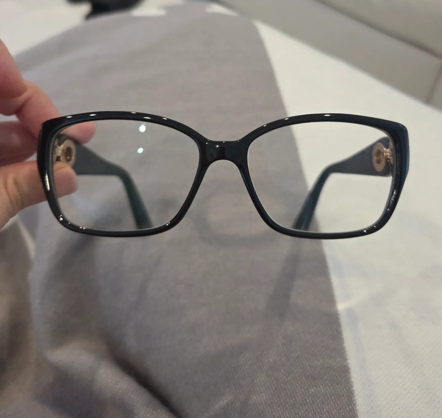 Dior Black Eyeglasses Frames with gold accent image indicator(2)