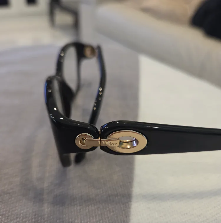 Dior Black Eyeglasses Frames with gold accent image indicator(5)