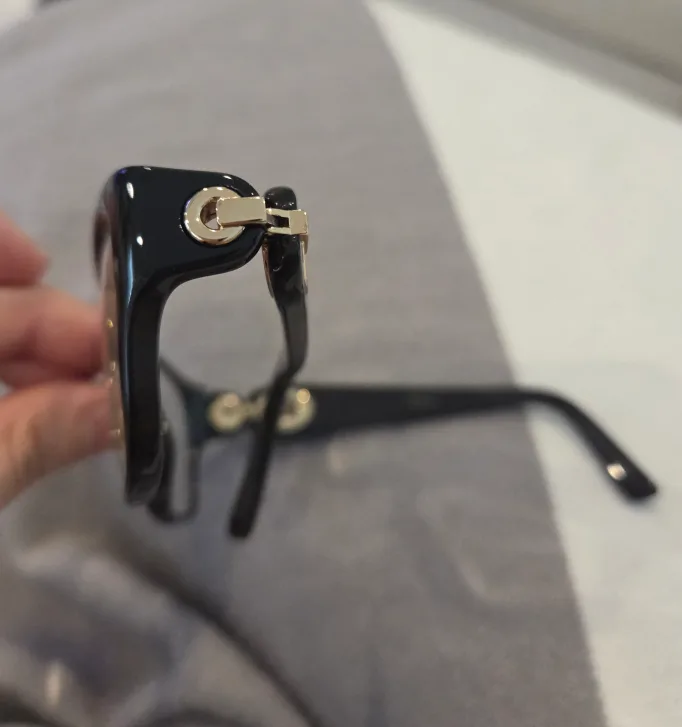 Dior Black Eyeglasses Frames with gold accent image indicator(6)