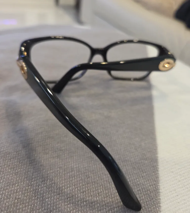 Dior Black Eyeglasses Frames with gold accent image indicator(7)