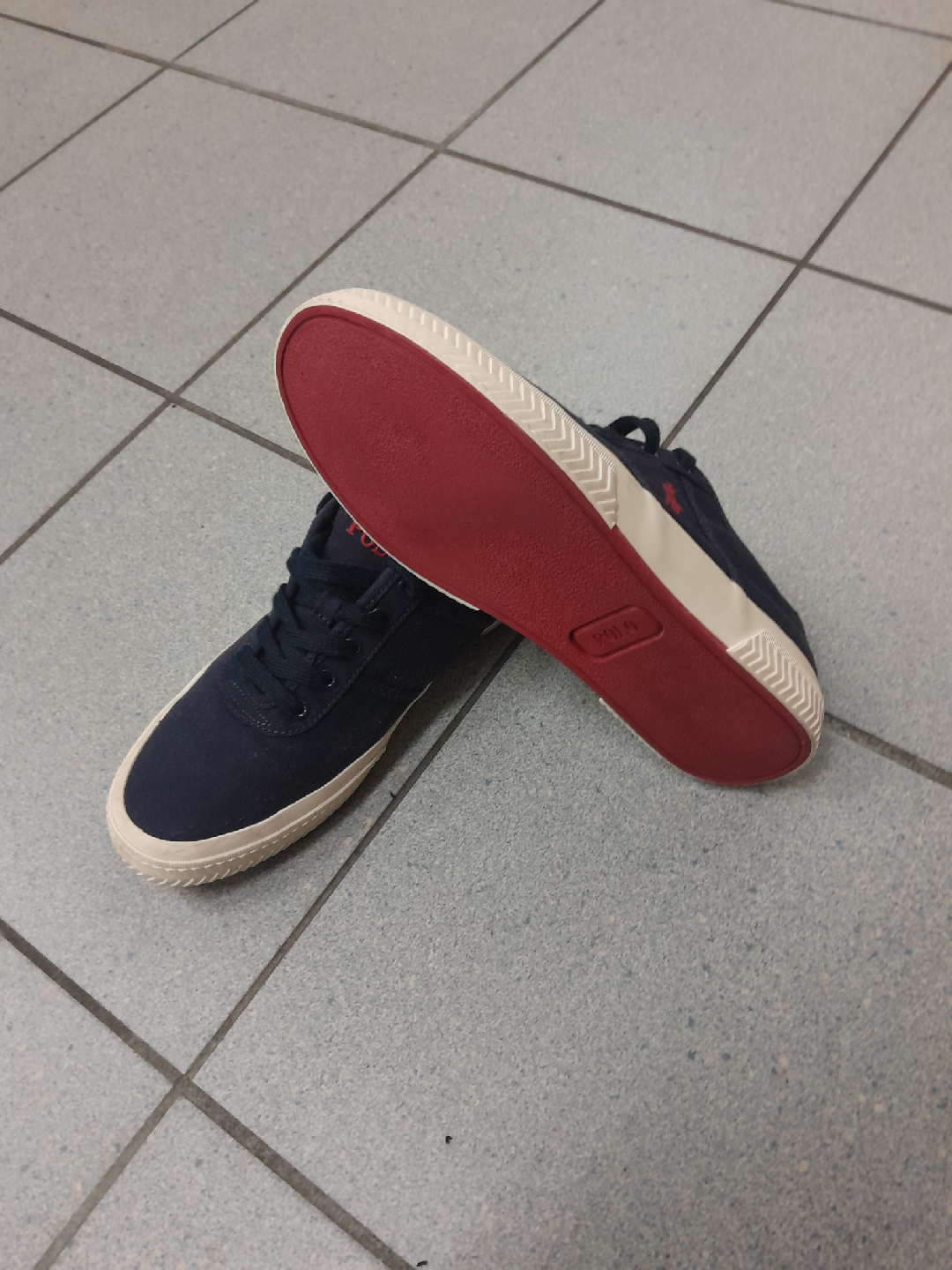 Polo Ralph Lauren Navy Canvas Sneakers Size 9 - photo 2