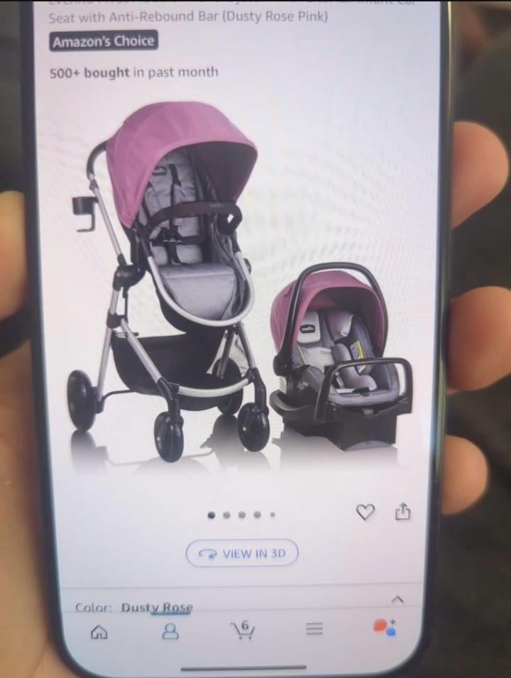 Evenflo Pivot Xplore Infant Car Seat & Stroller Combo - Rose - photo 3
