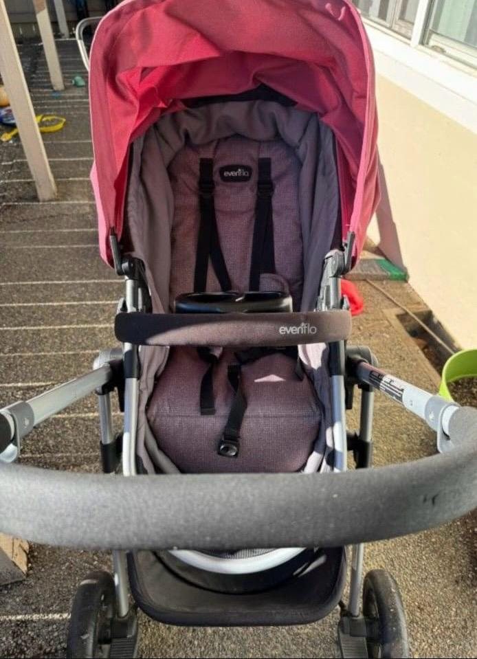 Evenflo Pivot Xplore Infant Car Seat & Stroller Combo - Rose - photo 4