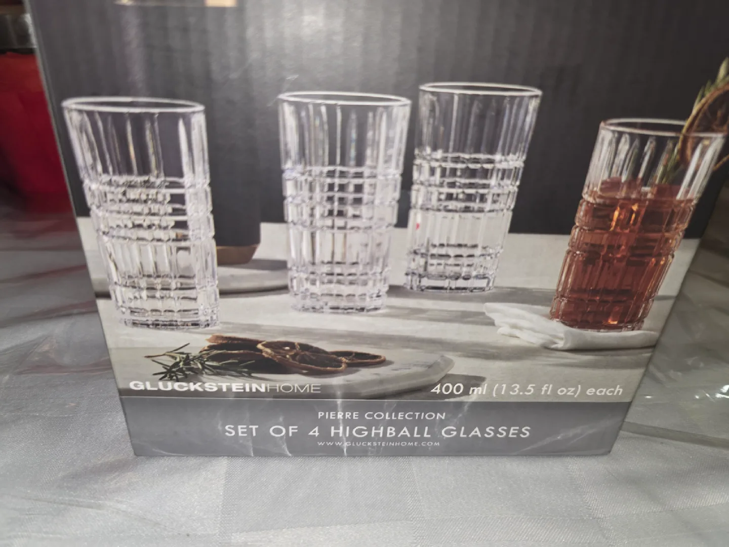 GlucksteinHome Pierre Collection Highball Glasses (Set of 4) image indicator(3)