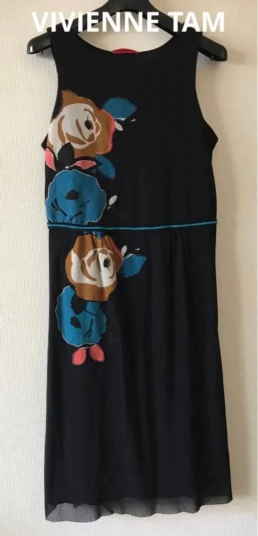 Vivienne Tam Black Floral Dress - Size P image indicator(2)