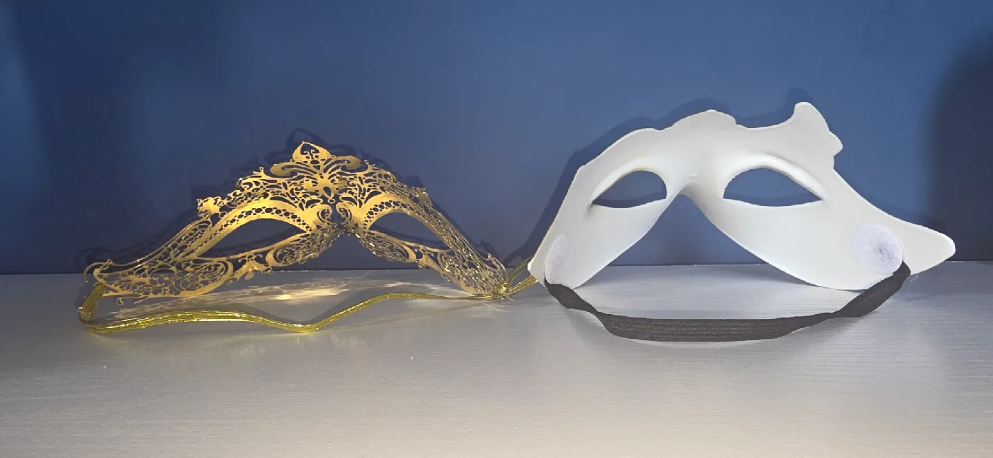 Couples Masquerade Masks - Gold and Black image indicator(4)