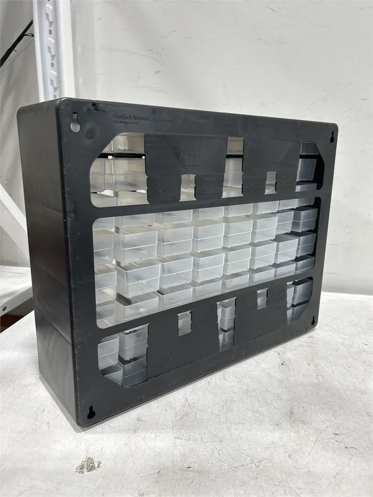 Akro-Mils 10164 64-Drawer Plastic Storage Cabinet - Black image indicator(4)